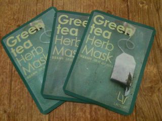 LACVERT Green Tea Herb or White Tea Mask Sheet 3 Sheets + Tracking 