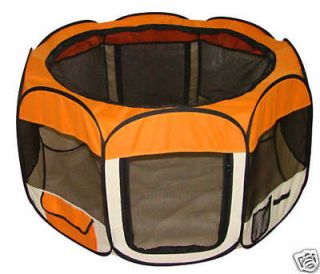 Orange Pet Dog Tent Puppy Playpen Exercise Pen Kennel L