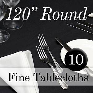 120 round tablecloths in Wedding Supplies