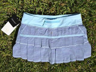 LULULEMON Pace Setter Skirt TENNIS Skort Caspian Blue 6 Tall RARE SOLD 