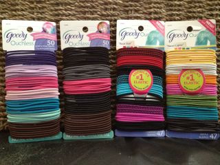 47 to 50pc NEW Goody Ouchless Hairties Hairbands Ponytail Holder NO 