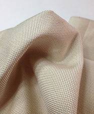 FIRE RESISTANT TAN NATURAL WOVEN COTTON TWEED FURNITURE FABRIC BY THE 