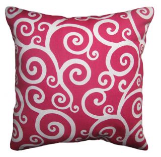   Cartwheel Pink Swirls Decorative Throw Pillow   Lumbar or Square