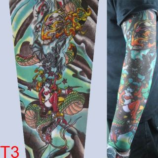 T3/1piece Fake Tattoo Sleeve Temporary Body Arm Stockings Fashion 