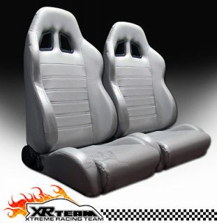   Grey Racing Bucket Seats+Sliders New LH+RH 21 (Fits: 2013 Mazda CX 5
