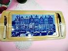  Holland Blue Delft Tiles Cheese Cutting Board & 2 SS mini knives