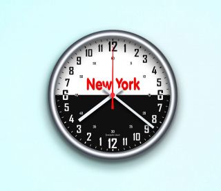 24Hours DAY & NIGHT Customized Wall Clock 1 12 trough 1 12