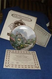 Thomas Kinkade Chandlers Cottage collector plate Limited Ed by Edwin 