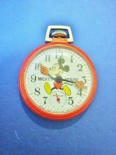 1978 Disney Mickey Mouse Bradley Vintage Pocket Watch
