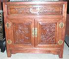 New Asian Style Wood Classic Carved Oriental Lacquer Stand Table 