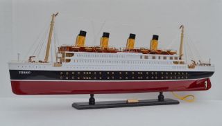   TITANIC Ship Handicrafted 32 WOODEN Nautica Boat Model NOT A KIT