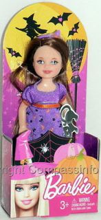 NEW Barbie Sister Chelsea Red Head Doll in Halloween Costume Witch