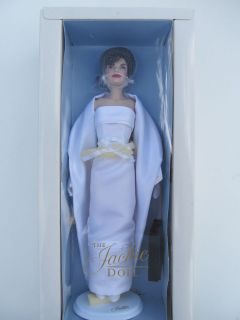 The Franklin Mint Jackie Kennedy Doll In White Satin Gown