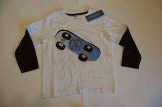   Half Pipe Hero Double Sleeve Shirt with Large Skateboard NWT 3T 18 24