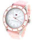 Tommy Hilfiger 1781185 White Round Dial Pink Silicone Womens Watch
