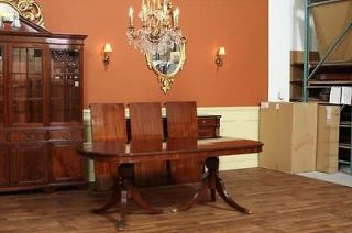 High End Mahogany Duncan Phyfe Dining Room Table ~ New Pedestal Table
