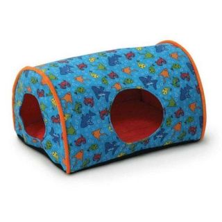   Camper Fish design covered cat playhouse hiding bed 13 x 18 x 10