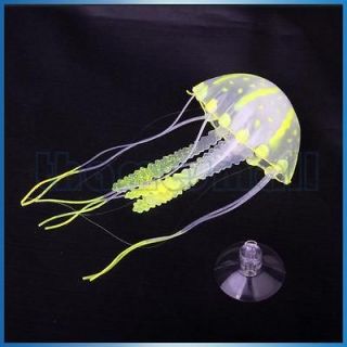 Glowing Effect Vivid Jellyfish for Aquarium Fish Tank Ornament Gardon 