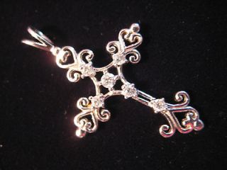 Newly listed VINTAGE STERLING SILVER AND RHINESTONE CROSS PENDANT 