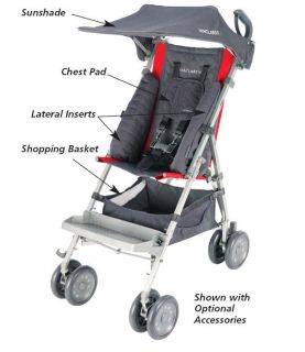 Maclaren Major Special Needs Push Chair Stroller NEW RED/CHARCOAL SAME 