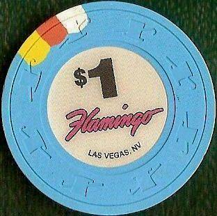 Old $1 FLAMINGO HOTEL Casino Poker Chip Vintage H/C Mold Las Vegas NV