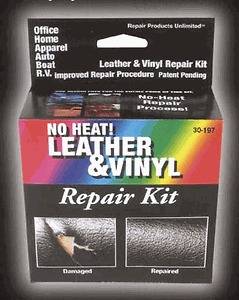 Black Motorcycle Leather Vinyl SEAT Repair Kit USE NO HEAT Ships 