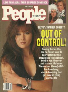 Shannen Doherty, Anthony Geary, Genie Francis   June 14, 1993 People 