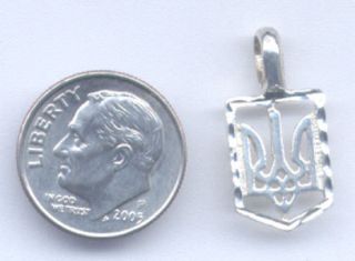 Silver Ukrainian Ladies Charm Ukraine Flag Pendant 925.