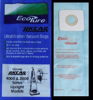 Genuine Riccar 4000 & 2000 Series Upright Vacuum Bags EcoPure