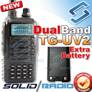   TG UV2 Dual Band VHF 136~174+UHF 400~470 2 way radio + extra battery