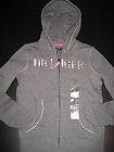 NWT, TOMMY HILFIGER, size XS (4 5), GRAY full zip, fleece lined hoodie 