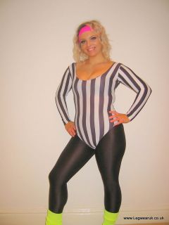 80S Style Aerobics Outfit Long Sleeves