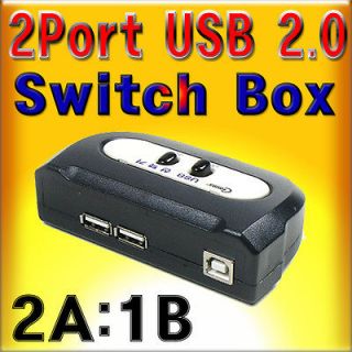 Lot5 USB 2.0 AB 2way manual switch box data/printer/c​amera/hub 