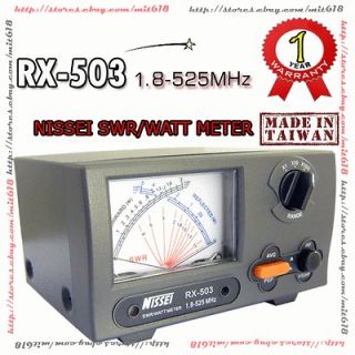   Watt Power Meter 1.8 525MHz NISSEI RX 503 HF VHF UHF HAM CB RADIO