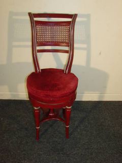 Red Cain Back Swivel Vanity Chair / Stool