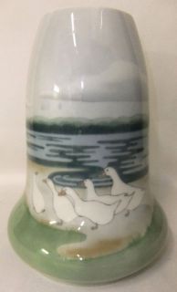 Heubach Artist Signed Arts & Crafts Vase with Geese