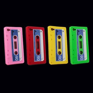 4PCS Candy Color Video Tape Shape Back Case Cover for Apple iPhone 4G 