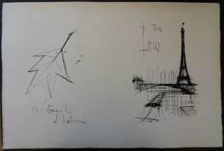    Paris  Eiffel Tower   SIGNED ETCHING on ARCHES vellum # 1961