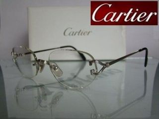 100%Genuine Authentic Vintage SILVER CARTIER RIMLESS Eyeglasses Frames