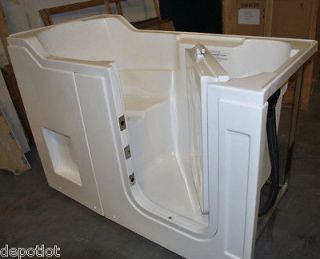 3060 DUAL JETTED WALK IN BATHTUB   WHIRLPOOL / AIR BATH TUB IN WHITE