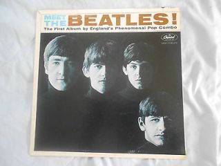  Beatles  Meet The Beatles lp record album , MONO, 1 BMI credit, 1964 