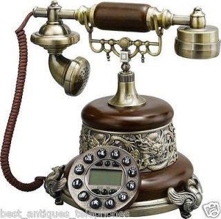 CLASSIC Chocolate EMBOSSED Phone Retro Vintage Antique Style (Home 