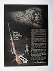Weatherby Mark V Magnum Rifle lion art 1965 print Ad advertisement