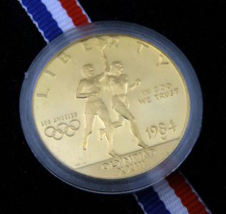   Gold Proof 1984 Olympics Commemorative Coin West Point w/COA & Box