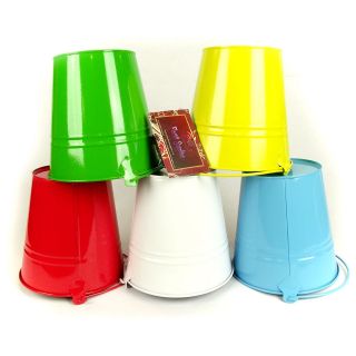 Small / Large 15cm Mini Favour Bucket / Pail in 5 Colours