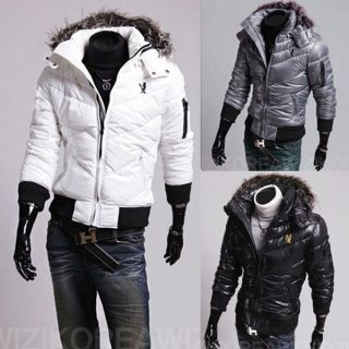 New Mens Winter Hoodie Hooded Coat Parkas Warm Jackets M 2XL M2107
