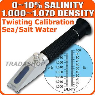 10% Salinity Refractometer Salt Water Aquarium Hydrometer Sea 