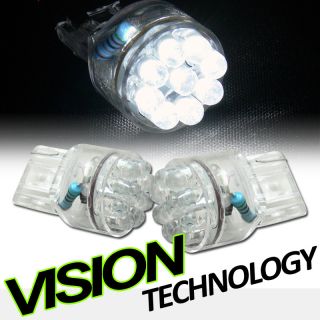 2x 7440 Socket Super White T20 15 LED Backup/Reverse Tail Light Bulb 