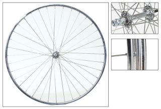 26 x 1 3/8 Rear 5 6 speed Bicycle Wheel Chrome NEW ISO 590mm