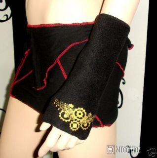 Gold Gears Wings SteamPunk Cosplay Costume Arm Warmers